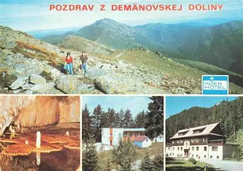 AK / Ansichtskarte  Nizke Tatry Niedere Tatra Slovakia Hrebenovka z Chopka na Dumbier Demaenosvka jaskyna Slobody Hotel Bystrina Autocamping Demaenovskej doline Chata Odboj