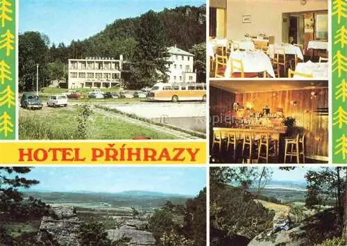 AK / Ansichtskarte  Zdar u Mnichova Hradiste CZ Hotel Prihrazy Restaurant Felsen Landschaftspanorama