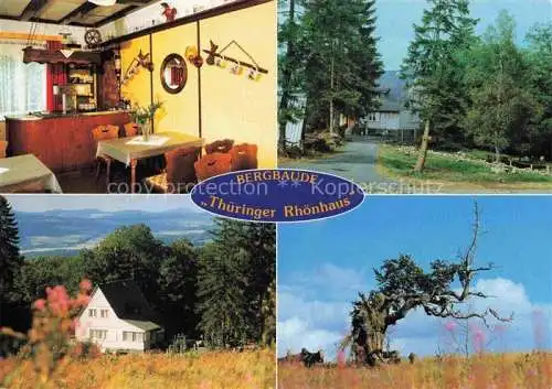 AK / Ansichtskarte  Oberweid Rhoen Bergbaude Thueringer Rhoenhaus Alter Baum