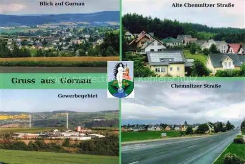 AK / Ansichtskarte  Gornau Erzgebirge Panorama Chemnitzer Strasse Gewerbegebiet