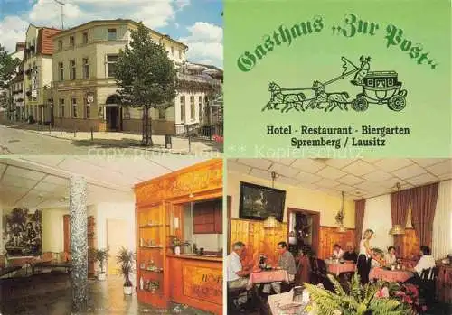 AK / Ansichtskarte  Spremberg Niederlausitz Grodk Brandenburg Gasthaus zur Post Restaurant Rezeption