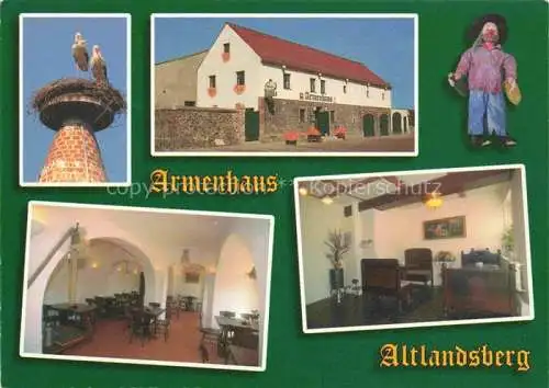 AK / Ansichtskarte  Altlandsberg Brandenburg Restaurant Armenhaus Gastraum Storchennest