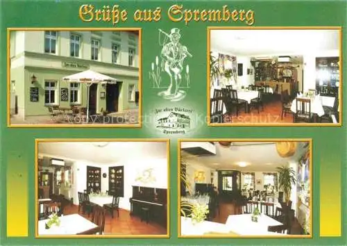 AK / Ansichtskarte  Spremberg Niederlausitz Grodk Brandenburg Café Restaurant Zur alten Baeckerei Gastraum