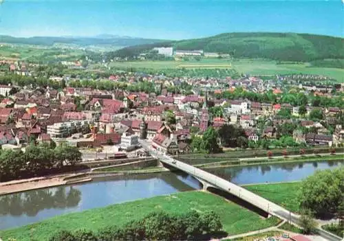 AK / Ansichtskarte  Hoexter Weser Panorama mit Weserberglandklinik