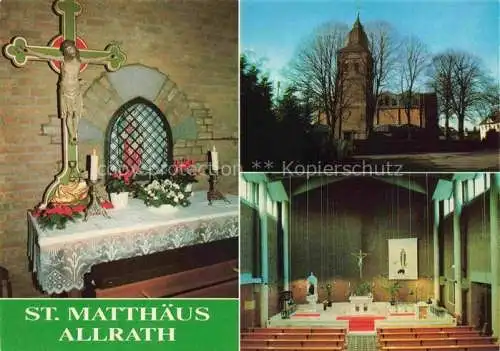 AK / Ansichtskarte  Allrath Kath. Pfarrgemeinde St. Matthaeus Kirche Innenansicht