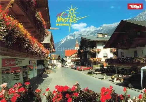 AK / Ansichtskarte  Neustift  Stubaital Tirol AT Ortsmotiv mit Blick zur Serles