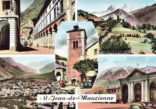 AK / Ansichtskarte  St-Jean-de-Maurienne Arcades Montrond et le Aiguilles d'Arves Clocher Place de la Cathédrale