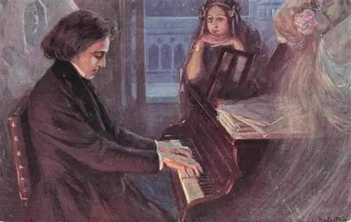 AK / Ansichtskarte  Balestrieri Kuenstlerkarte F.Chopin componist Les Preludes