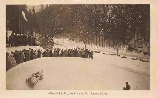 AK / Ansichtskarte  Oberhof  Thueringen Bobbahn Untere Kurve