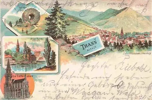 AK / Ansichtskarte  Thann  68 Haut-Rhin Gesprengter Turm Alter Turm La Cathedrale Panorama