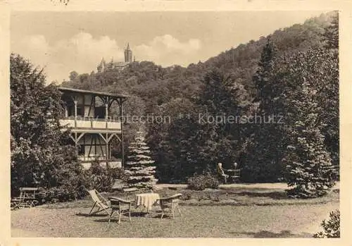 AK / Ansichtskarte  Wernigerode Harz Harzfriede Christl Erholungsheim und Hospiz Garten Schlossblick