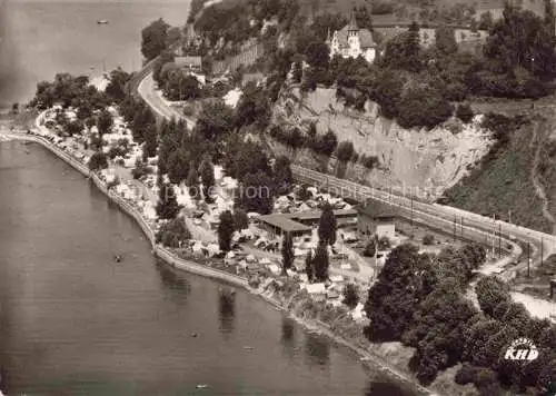 AK / Ansichtskarte  ueberlingen Bodensee BW Strasse am Bodensee zum Pavillon Suessenmuehle Fliegeraufnahme