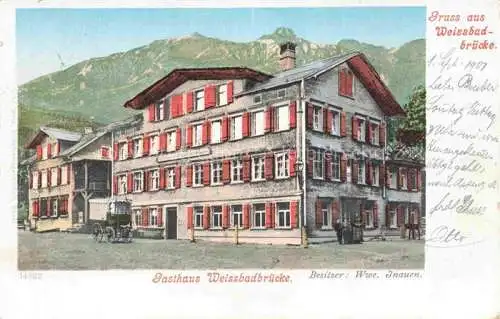 AK / Ansichtskarte  Weissbadbruecke Weissbad Appenzell IR Gasthaus Weissbadbruecke