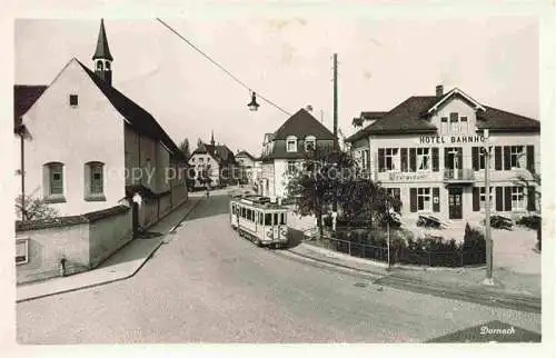 AK / Ansichtskarte  Dornach   SO Ortspartie Strassenbahn Hotel Bahnhof