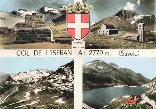 AK / Ansichtskarte  Col de l Iseran Bourg-Saint-Maurice 73 Savoie Wegweiser Berghotel Kirche Bergsee Gebirgspanorama Alpen