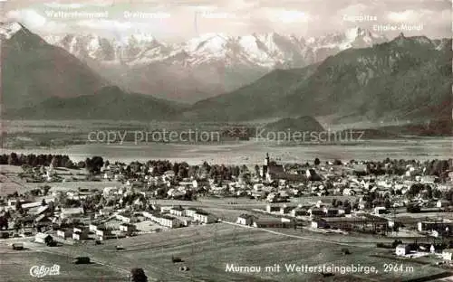 AK / Ansichtskarte  Murnau Staffelsee Panorama Blick gegen Wettersteingebirge