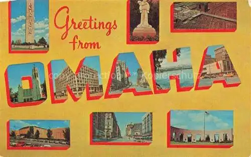 AK / Ansichtskarte  Omaha Nebraska USA Mini views of the city