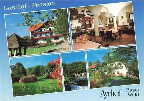 AK / Ansichtskarte  Ayrhof Kollnburg Gasthof Pension Ayrhof Garten Gastraum