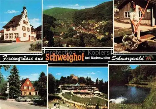 AK / Ansichtskarte  Schweighof Badenweiler BW Panorama Ortsmotive Burgruine Fischteich