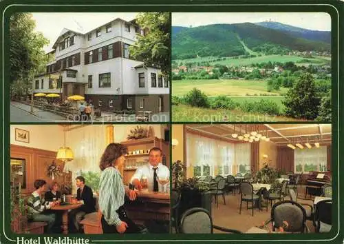 AK / Ansichtskarte  Tabarz Bad Tabarz Hotel Waldhuette Gastraum Bar Landschaftspanorama