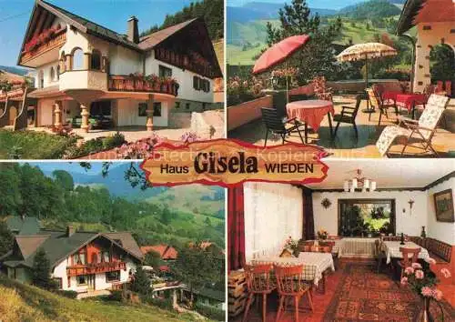 AK / Ansichtskarte  Wieden  Schwarzwald BW Gaestehaus Pension Haus Gisela Gastraum Terrasse