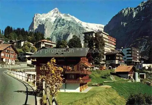 AK / Ansichtskarte  Grindelwald BE Teilansicht Blick gegen Wetterhorn Berner Alpen