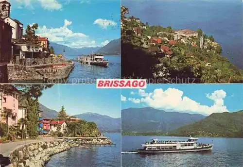 AK / Ansichtskarte  Brissago Lago Maggiore TI Teilansichten Uferpromenade Fahrgastschiff