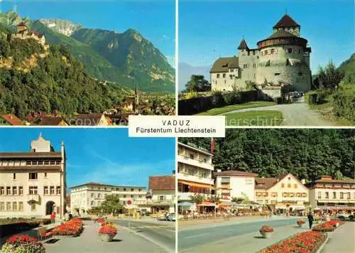 AK / Ansichtskarte  Vaduz Liechtenstein FL Teilansichten Schloss Hauptstrasse