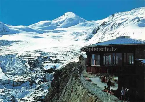 AK / Ansichtskarte  Saas-Fee VISP VS Restaurant Berghaus Laengfluh Feegletscher Allalinhorn Walliser Alpen