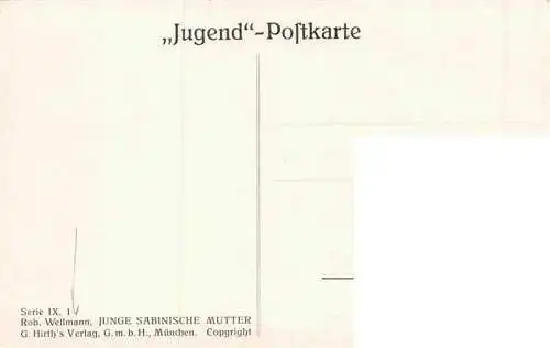 AK / Ansichtskarte  Wellmann Rob: Kuenstlerkarte Junge Sabinische Mutter