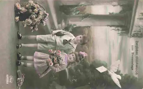 AK / Ansichtskarte  Foto Amag Nr. 62558/3 Namentage Kinder Bluemen
