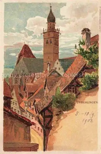 AK / Ansichtskarte  ueberlingen Bodensee BW Ortsmotiv mit Kirche