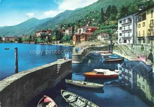 AK / Ansichtskarte  Brissago Lago Maggiore TI Hafen Haeuserpartie am Ufer