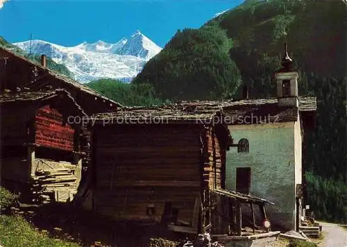 AK / Ansichtskarte  Ried Graechen VS Bergsiedlung Blick gegen Riedgletscher Nadelhorn Walliser Alpen