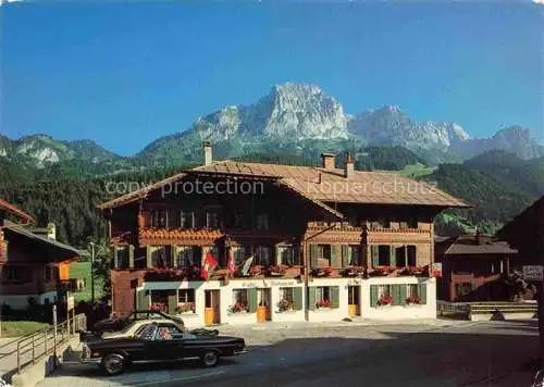 AK / Ansichtskarte  Rougemont Pays-d Enhaut VD Hotel Restaurant du Cheval Blanc et les Alpes