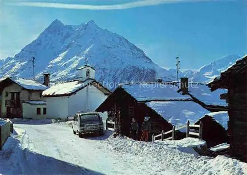 AK / Ansichtskarte  Villa VS Motiv Bergdorf Blick gegen Dents de Veisivi et Pigne d'Arolla