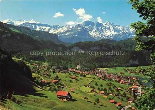 AK / Ansichtskarte  Lungern Obwalden OW Panorama Kurort Blick gegen Wetterhoerner und Oltschihoerner