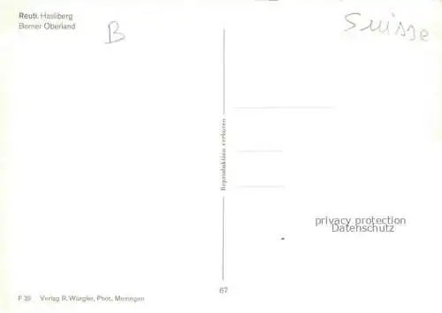 AK / Ansichtskarte  Reuti-Hasliberg Reuti-Hasleberg BE Panorama Berner Oberland Alpen