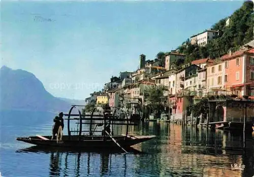 AK / Ansichtskarte  Gandria Lago di Lugano Haeuserpartie am Wasser