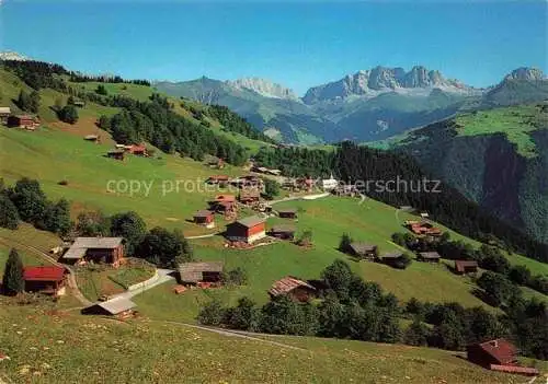 AK / Ansichtskarte  Furna 1361m Praettigau-Davos GR Panorama Blick gegen Drusenfluh und Sulzfluh