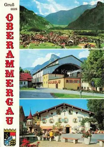 AK / Ansichtskarte  OBERAMMERGAU Panorama Teilansichten Hotel Alte Post Ortszentrum