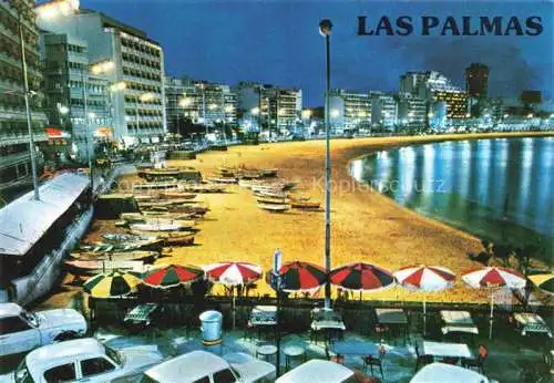 AK / Ansichtskarte  Las Palmas Gran Canaria ES Vista nocturna de la playa de las Canteras