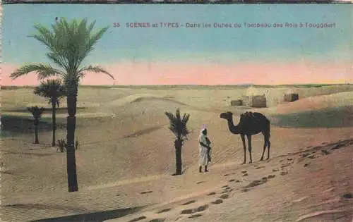 AK / Ansichtskarte  Kamele  Camel Chameau-- Scenes et Types Dunes Tombeau Rois Touggourt