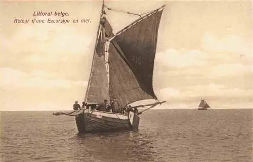 AK / Ansichtskarte  Segelboote Segelschiffe Sailing Voile Vela-- Littoral belge 