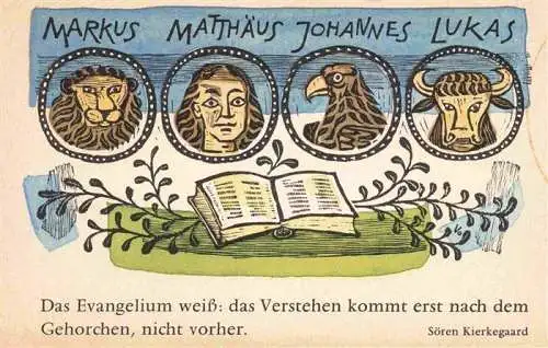 AK / Ansichtskarte  Christliches Christianity Religion Markus Matthaeus Johannes Lukas 