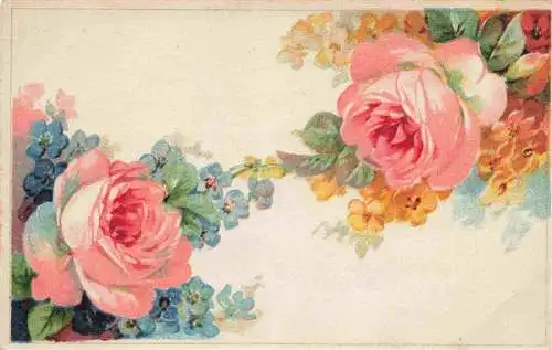 AK / Ansichtskarte  Rosen Roses Rosas-- Rosa Litho 