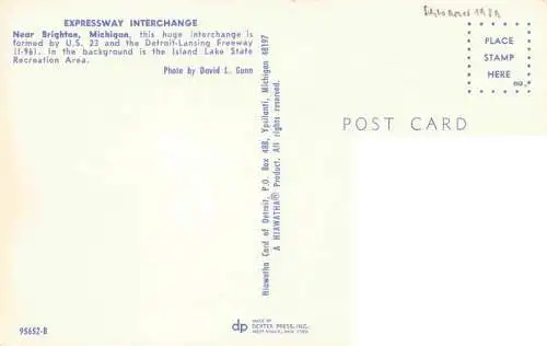 AK / Ansichtskarte  Autobahn Autostrada Autoroute Highway Brighton Interchange Michigan USA