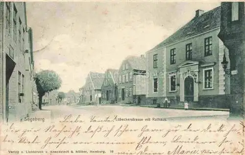 AK / Ansichtskarte  Bad Segeberg Luebeckerstrasse mit Rathaus