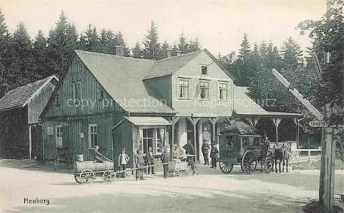 AK / Ansichtskarte  Heuberg Friedrichroda Thueringen Gasthaus Pferdekutsche