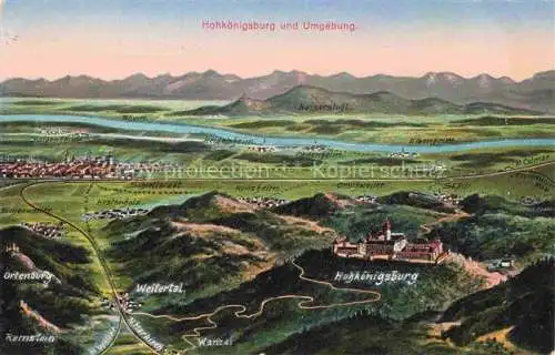 AK / Ansichtskarte  Hohkoenigsburg Haut-Koenigsbourg und Umgebung Panorama